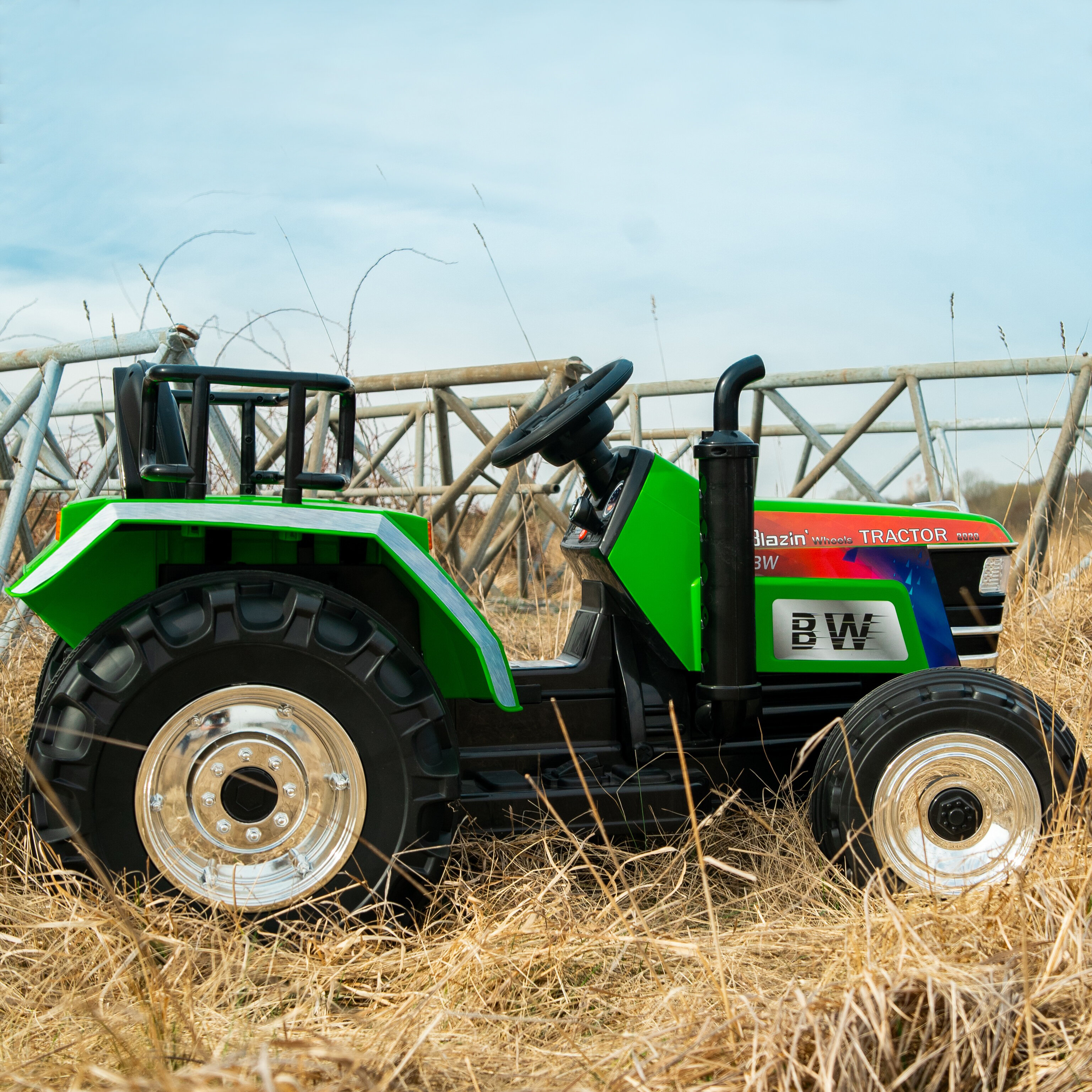 Elbil Traktor Harris 12V - Grønn