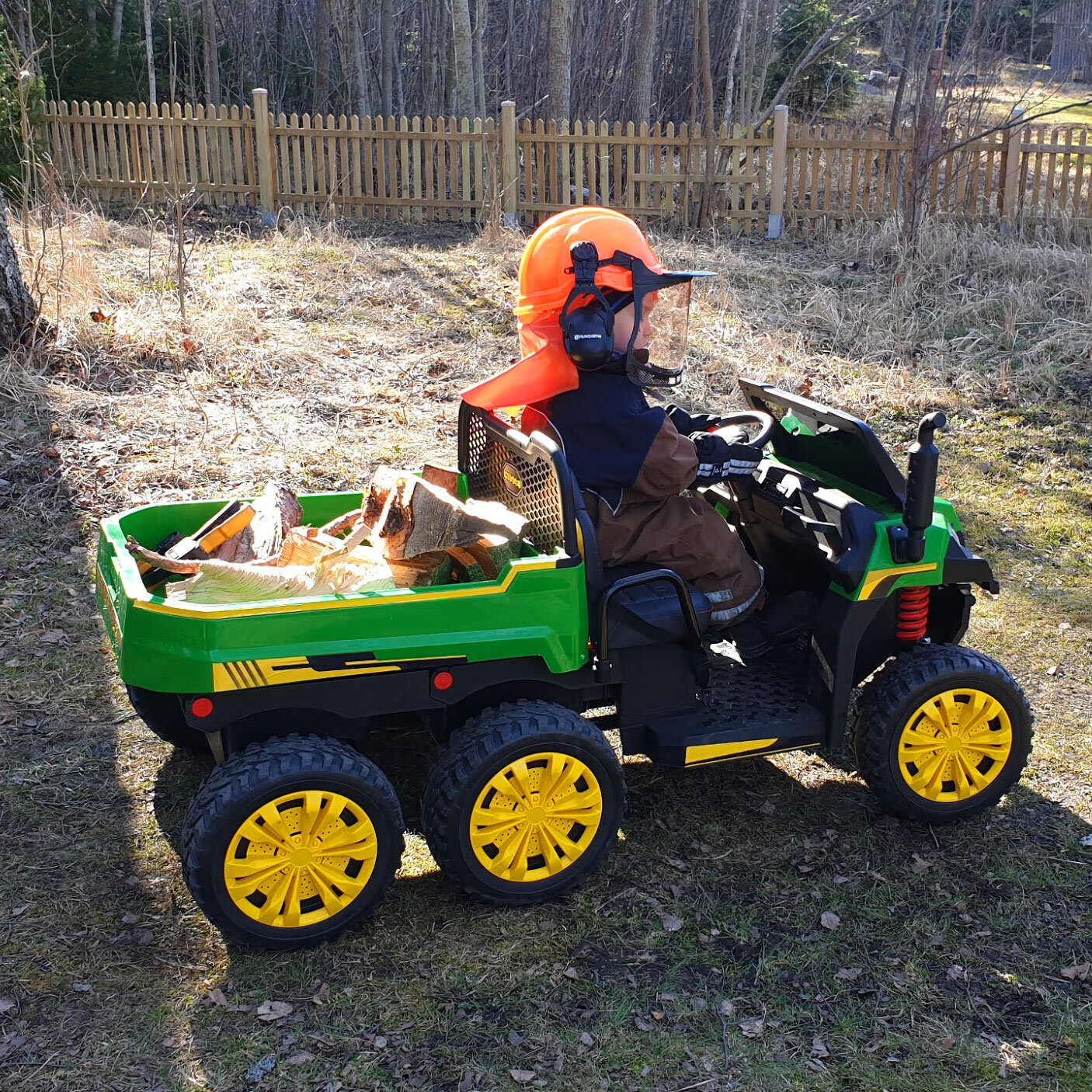 Elbil Truckster 4WD 12V - Grønn-Grå