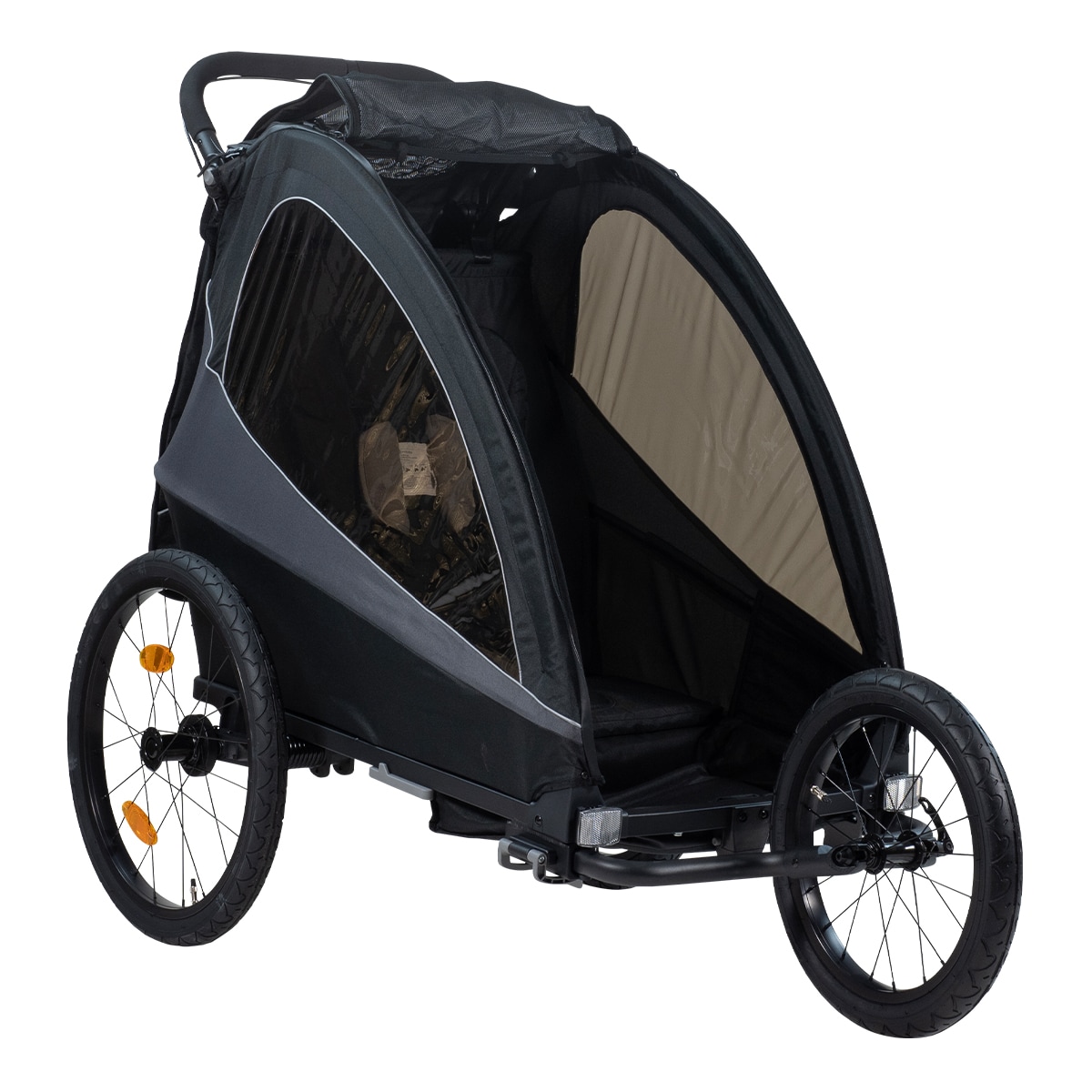 Sykkelvogn Evobike Yxlan Svart / Grå