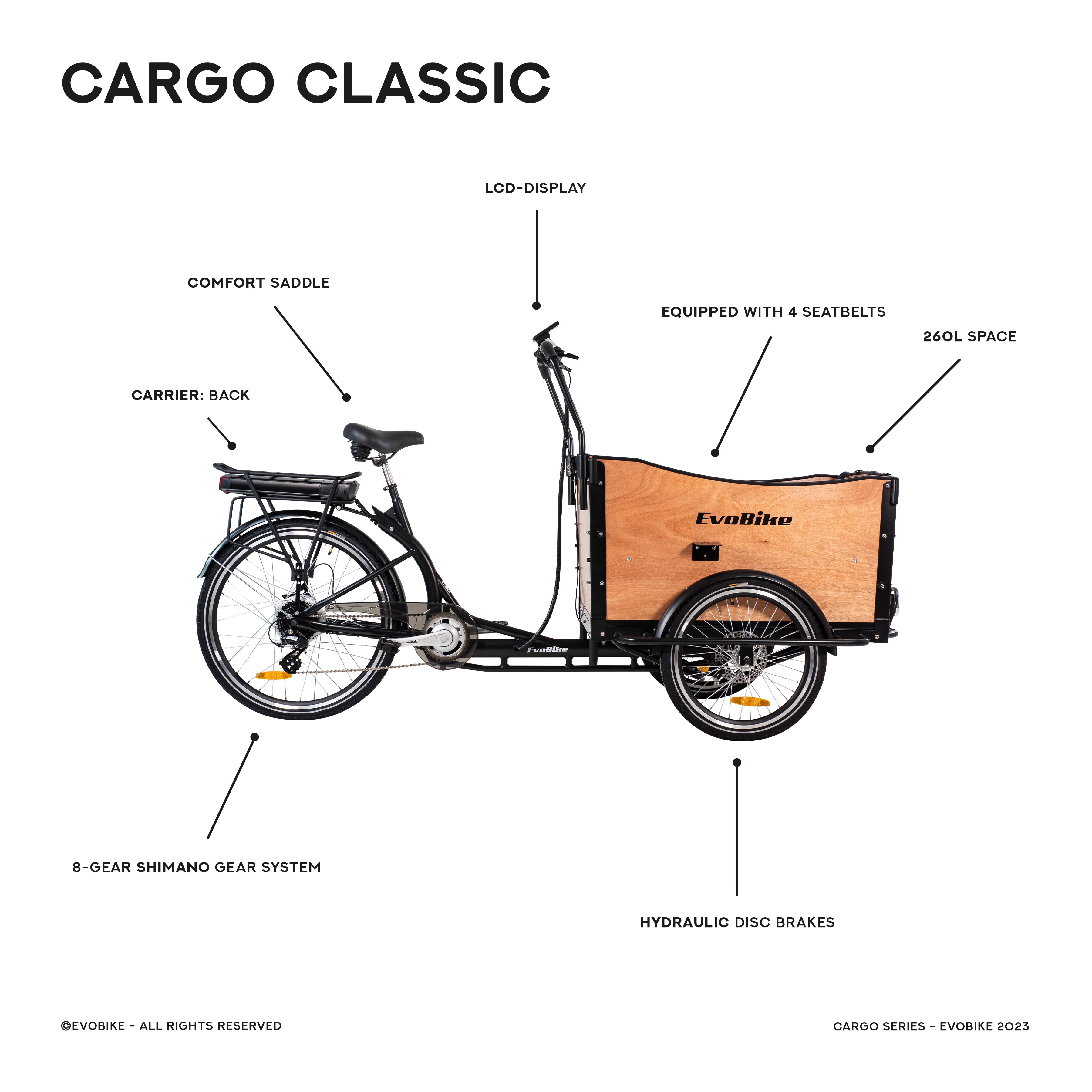 Lastesykkel EvoBike Cargo Classic